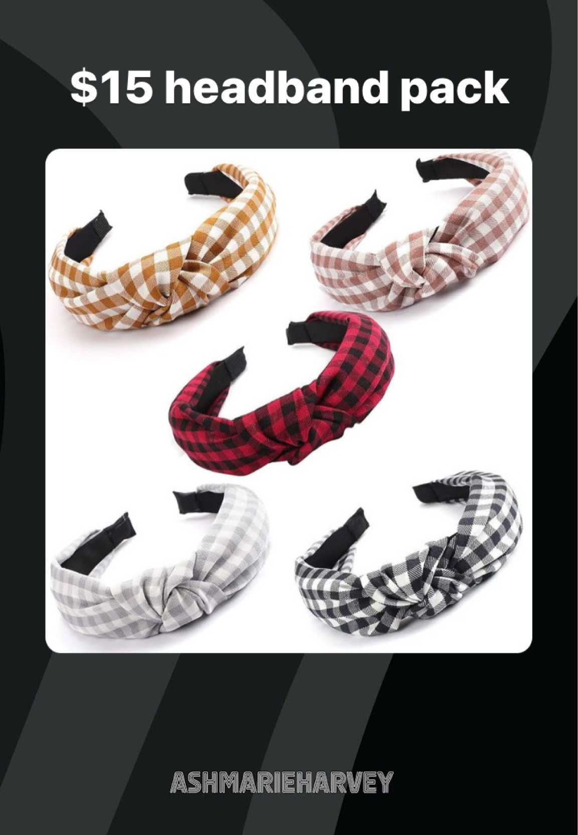 Checkered headbands can be a fun and easy accessory! Love the gingham print for fall and winter

#LTKHoliday #LTKSeasonal #LTKstyletip