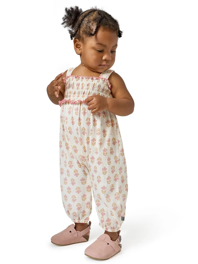 Modern Moments by Gerber Baby Girl Long Leg Romper , Sizes 0/3 Months - 24 Months | Walmart (US)
