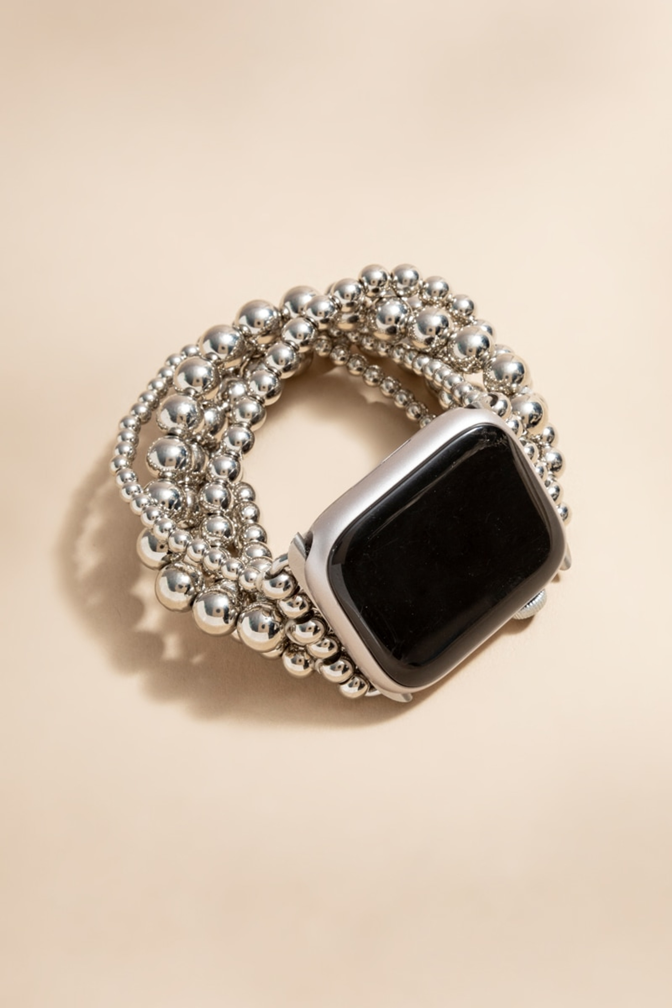 Joan Silver Bead Watch Band Bracelet | Francesca's