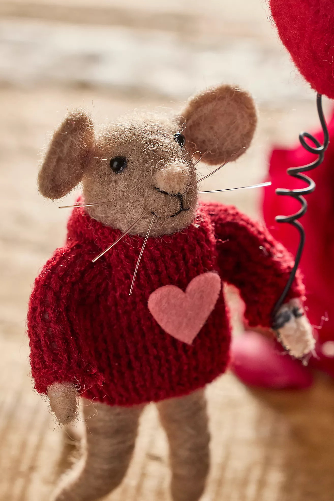 Heart Balloon Mouse Felt Critter | Anthropologie (US)