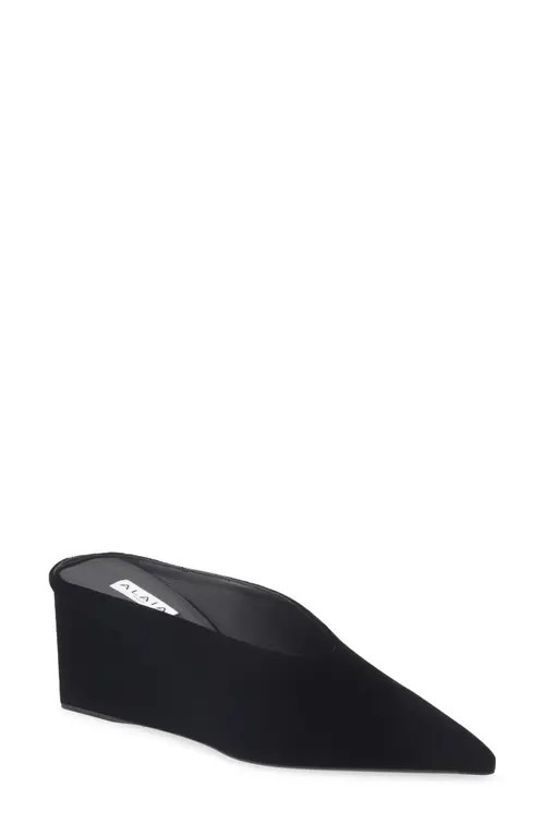 Alaïa Cube Pointed Toe Wedge Mule in Noir at Nordstrom, Size 9Us | Nordstrom