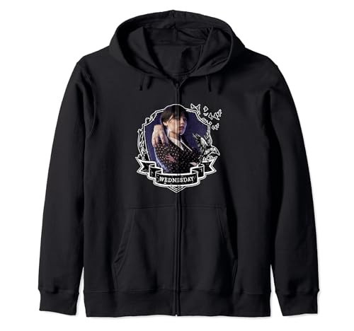 Wednesday Nevermore Frame Wednesday Zip Hoodie | Amazon (US)