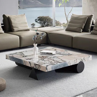 Modern light luxury simple marble coffee table | Wayfair North America