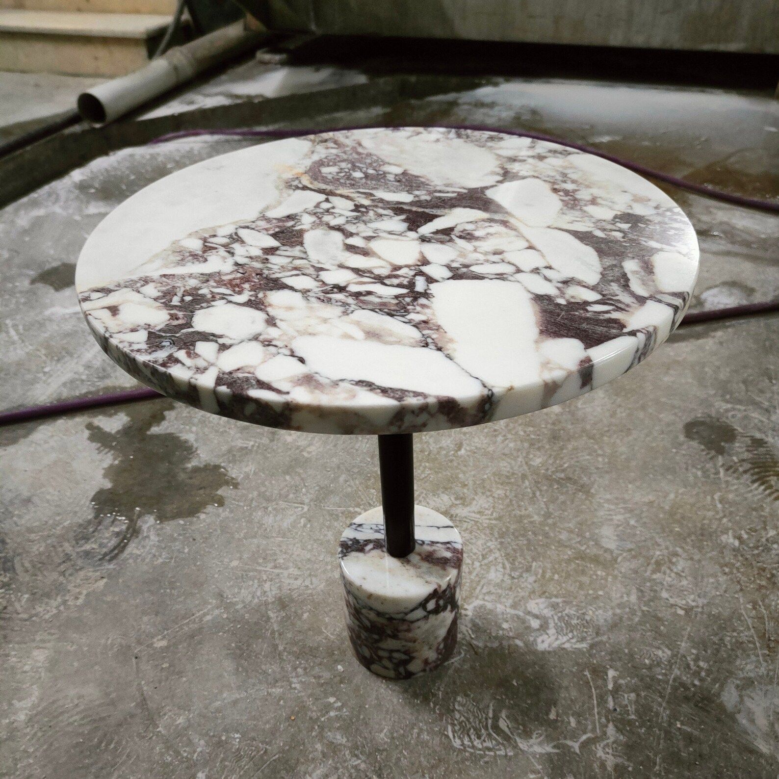 Viola marble side table, calacatta marble coffee table, custom order marble side tablee, round st... | Etsy (US)
