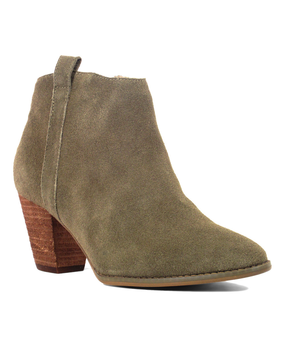 Chelsea Crew Women's Casual boots KHAKI - Khaki Baily Suede Bootie - Women | Zulily