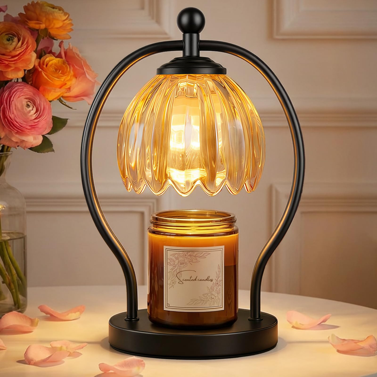 Candle Warmer Lamp, Dimmable Candle Warmer with Timer, Vintage Candles Wax Warmers for Jar Candle... | Amazon (US)