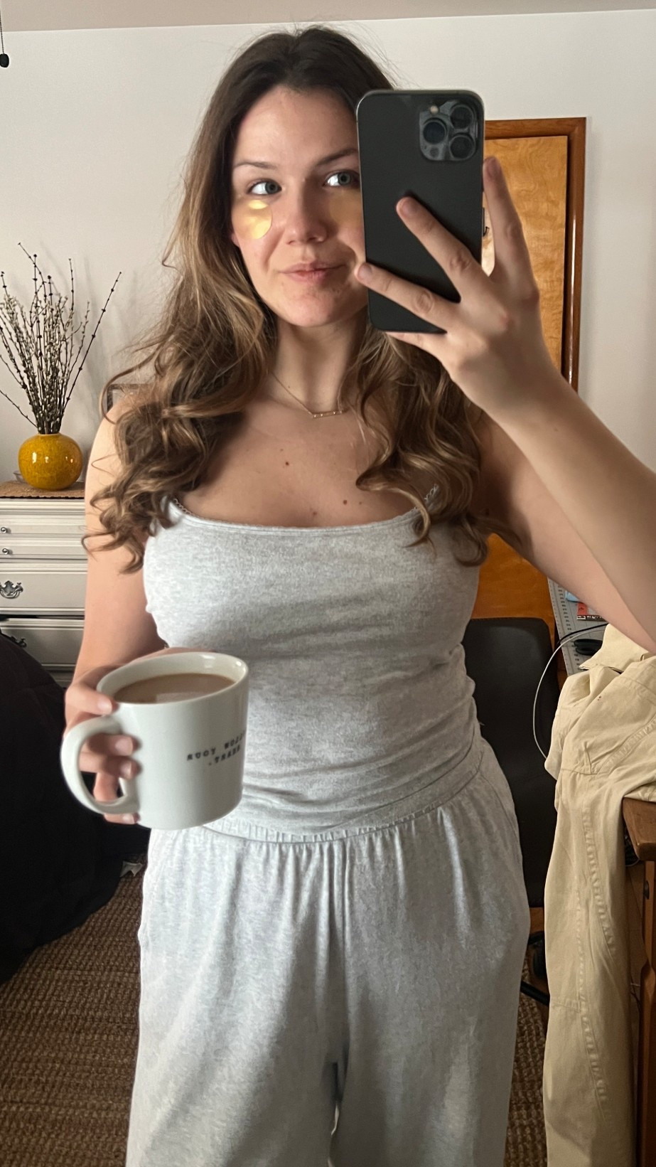 sewing chaos 😆 GRWM!

This is my morning routine cleaning up in my Abercrombie lounge set! This set is seriously so soft and cozy, and it stretches in a million directions so it’s good for both loungewear and as pajamas! 

Also using my Terez and Honor 24 k gold gel eye patches for some self care to wake up with brighter under eyes! 💐

Kitsch as always for my heatless curls, although I’m using the regular rod now and using heatless methods my hair has grown a tonnnn 😅 it might be time to move on to the one for long hair because I’m at the end of the rod haha!

#LTKgrwm #LTKselfcare #LTKmorningroutine