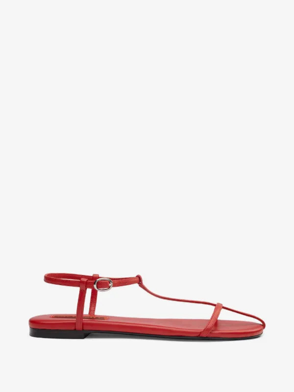 Cage leather flat sandals | Farfetch Global