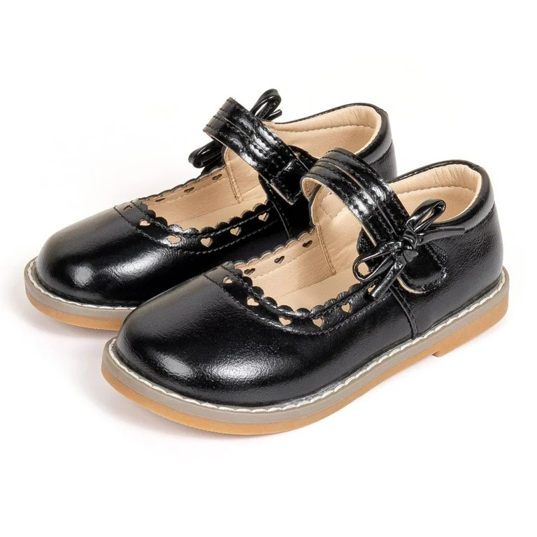 Meckior Toddler Girls Dress Shoes Little Girls Mary Jane Bowknot Soft Sole Princess Shoes for Lit... | Walmart (US)