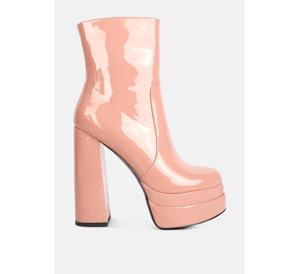 Women's bander patent pu high heel platform ankle boots - Pink | Macy's