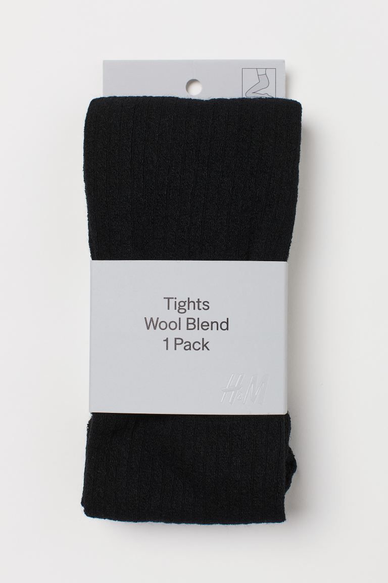Rib-knit wool-blend tights | H&M (UK, MY, IN, SG, PH, TW, HK)