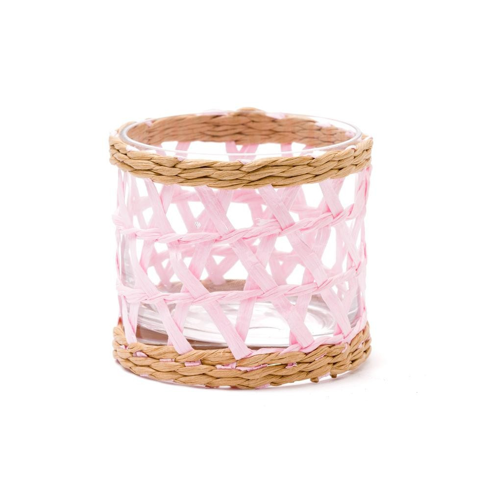 Julia Berolzheimer Island Wrapped Hurricane Small Pink | Amanda Lindroth