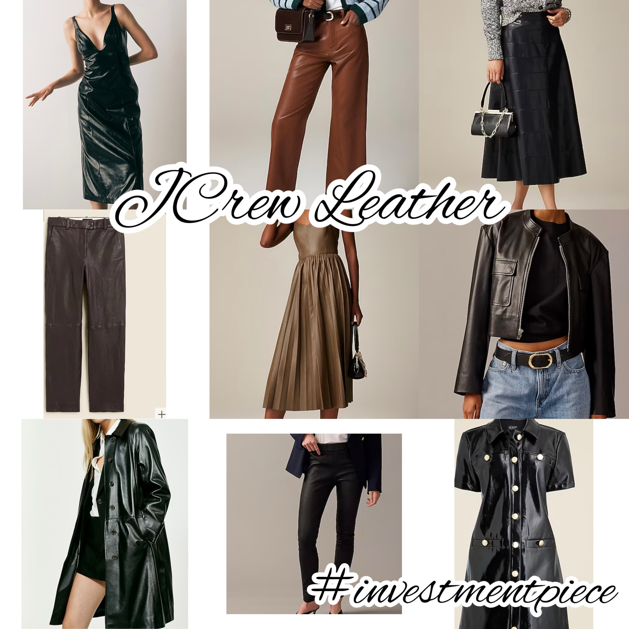 From faux leather dresses and skirts to collection pants and trenches - fall is the season to leather and there is none better than @jcrew #investmentpiece 

#LTKSeasonal #LTKFallSale #LTKStyleTip
