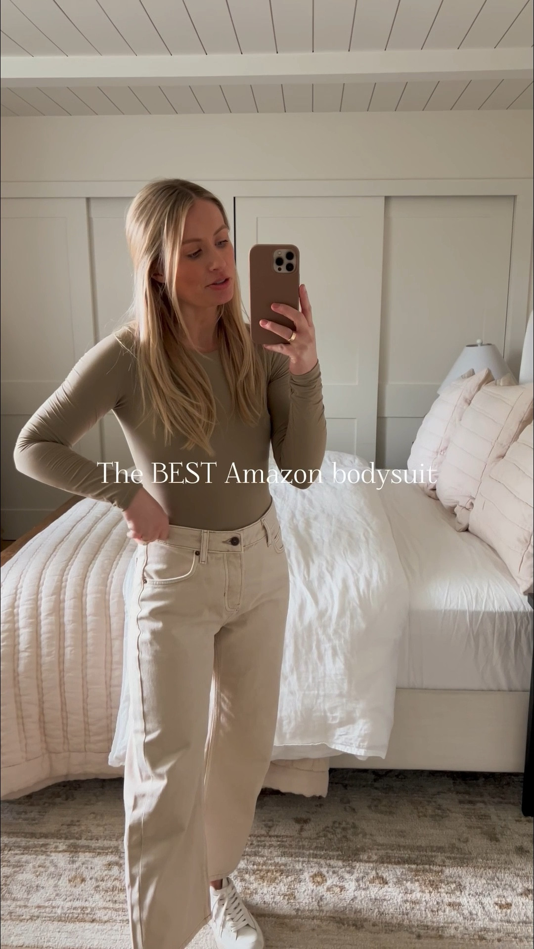 Casual chic in my favorite Amazon bodysuit paired with the perfect boyfriend khaki jeans from Free People and my go-to Veja sneakers ✨ Effortless, comfy, and on-trend! Shop the look now. #AmazonFashion #CasualOutfits #SpringStyle #VejaSneakers #WardrobeEssentials

#LTKWatchNow #LTKFindsUnder50 #LTKSaleAlert