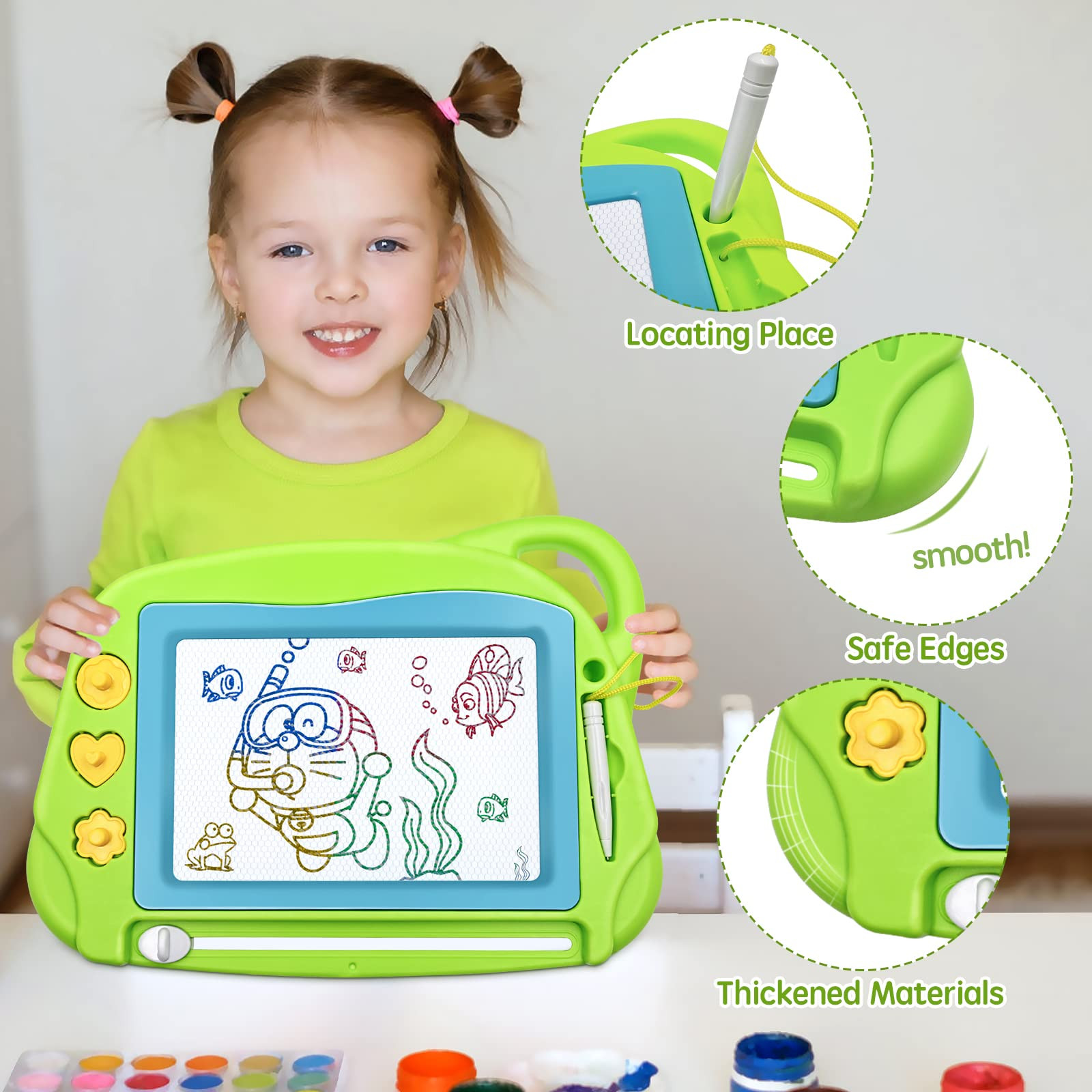 AiTuiTui Magnetic Drawing Board Mini Travel Doodle, Erasable Writing Sketch Colorful Pad Area Edu... | Amazon (US)