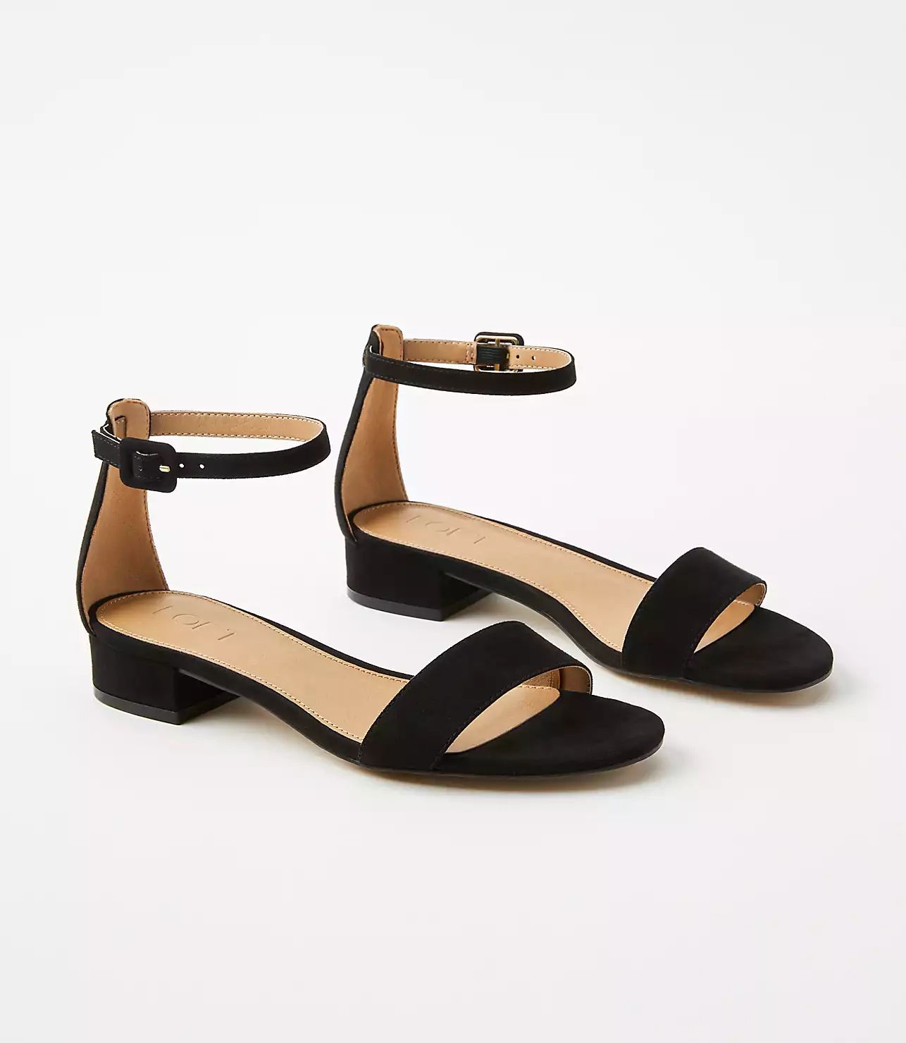 Ankle Strap Low Heel Sandals | LOFT