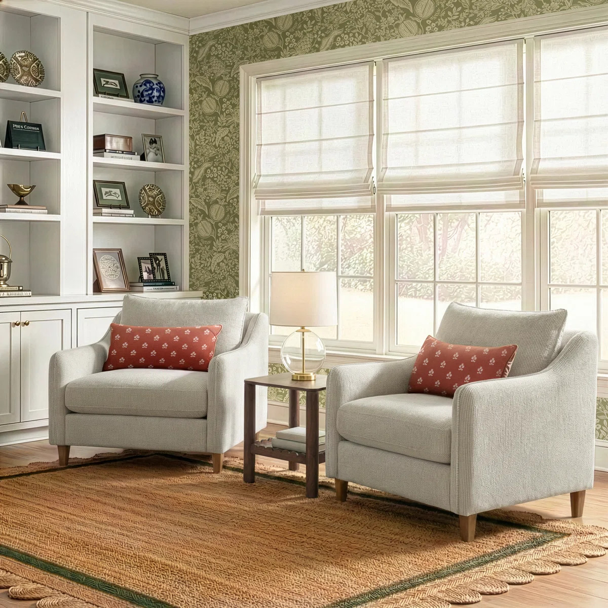 Upholstered Chair And A Half (Set of 2) | Wayfair North America