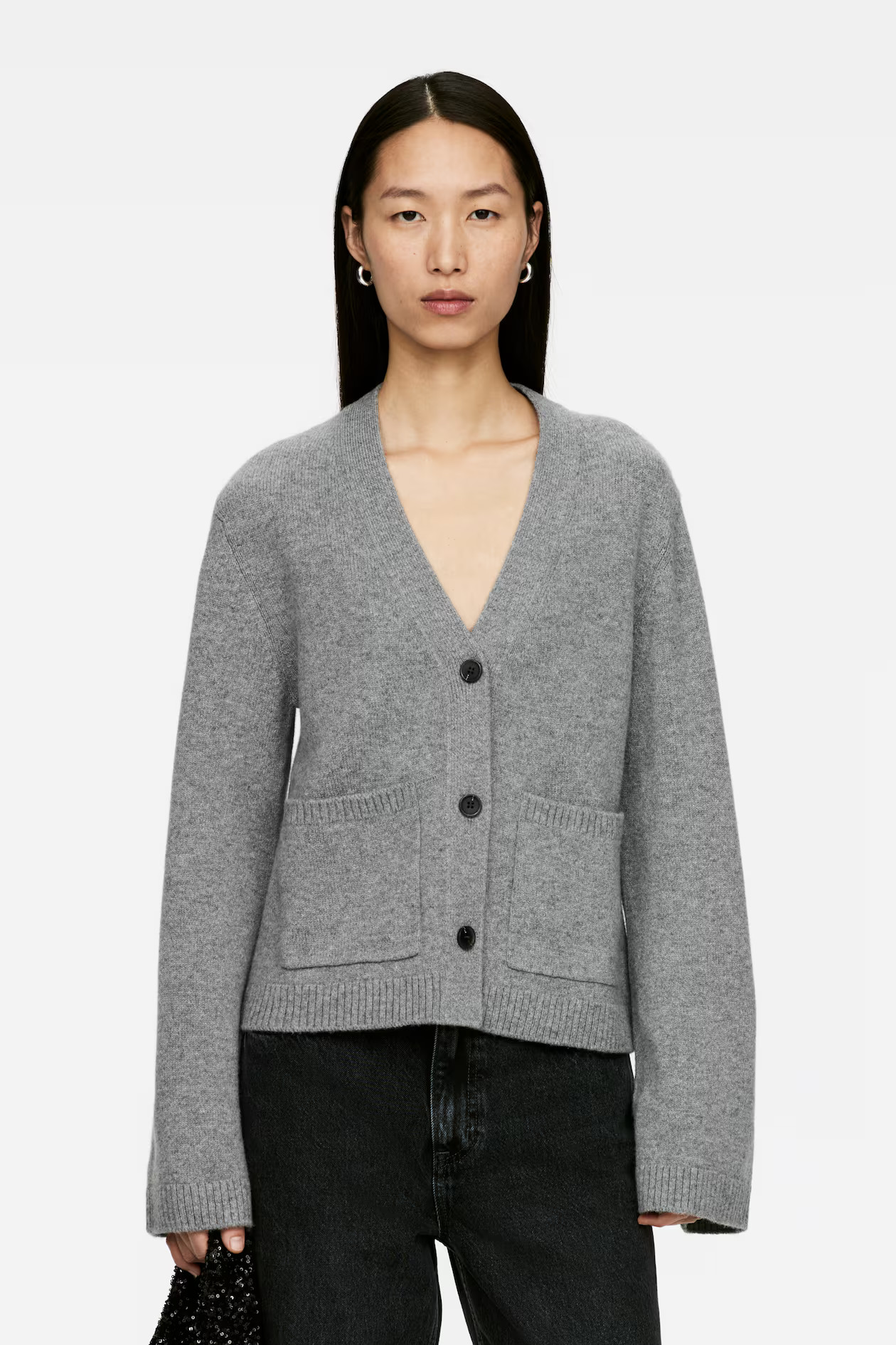 Strickjacke aus Wolle - Grau - Ladies | H&M DE | H&M (DE, AT, CH, NL, FI)