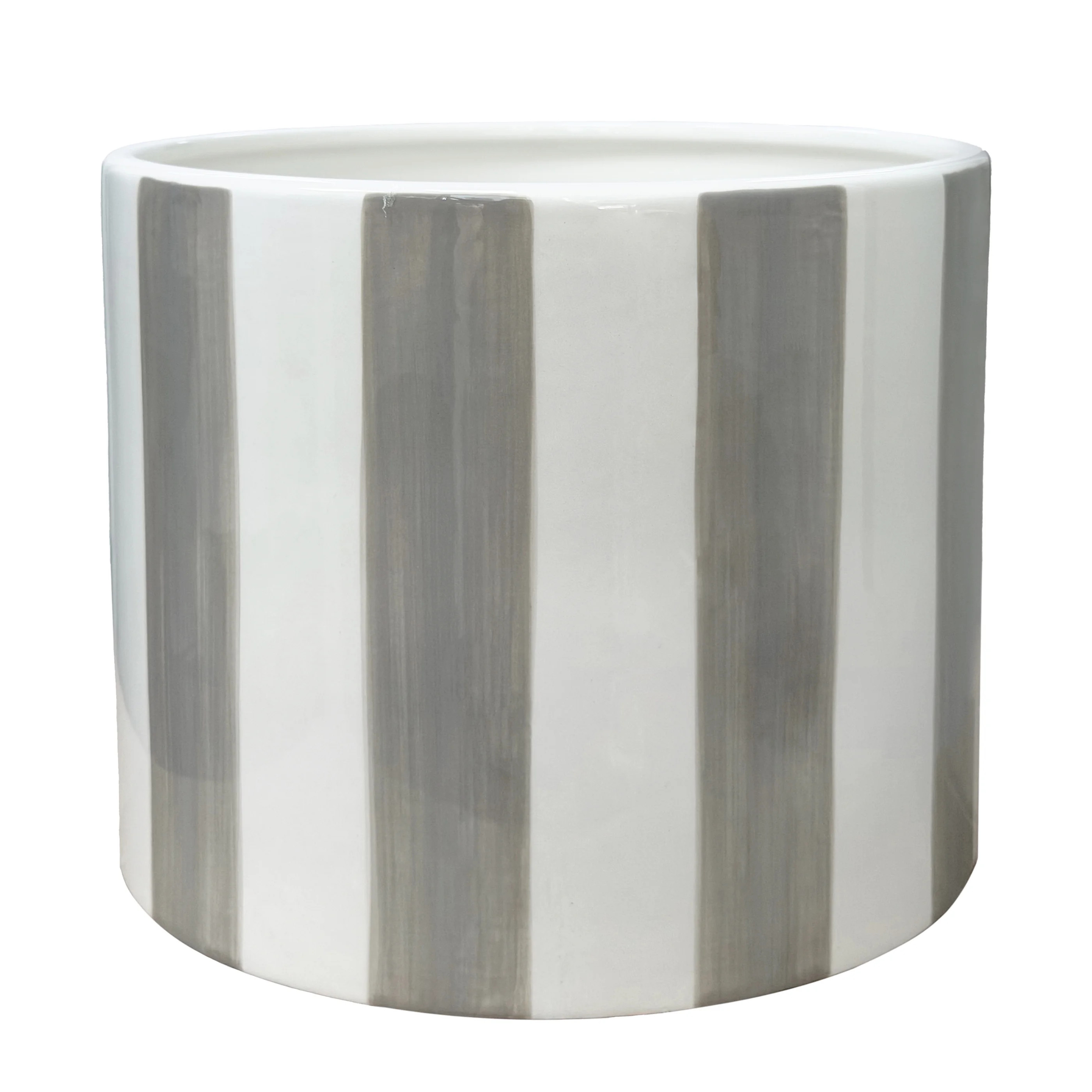 Mainstays Andrew 10" x 10" x 8.75" Round Birch Gray and Vanilla Dream Ceramic Planter | Walmart (US)