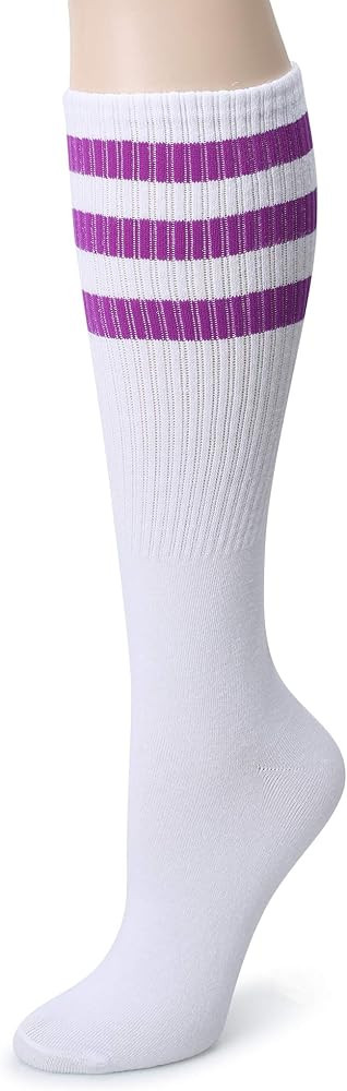 Leotruny Knee High Tube Socks: Over the Calf Retro Striped Socks for Men and Women | Amazon (US)