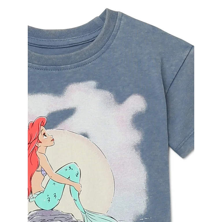 Disney The Little Mermaid Toddler Girls Short Sleeve Crewneck T-Shirt, Sizes 12M-5T | Walmart (US)