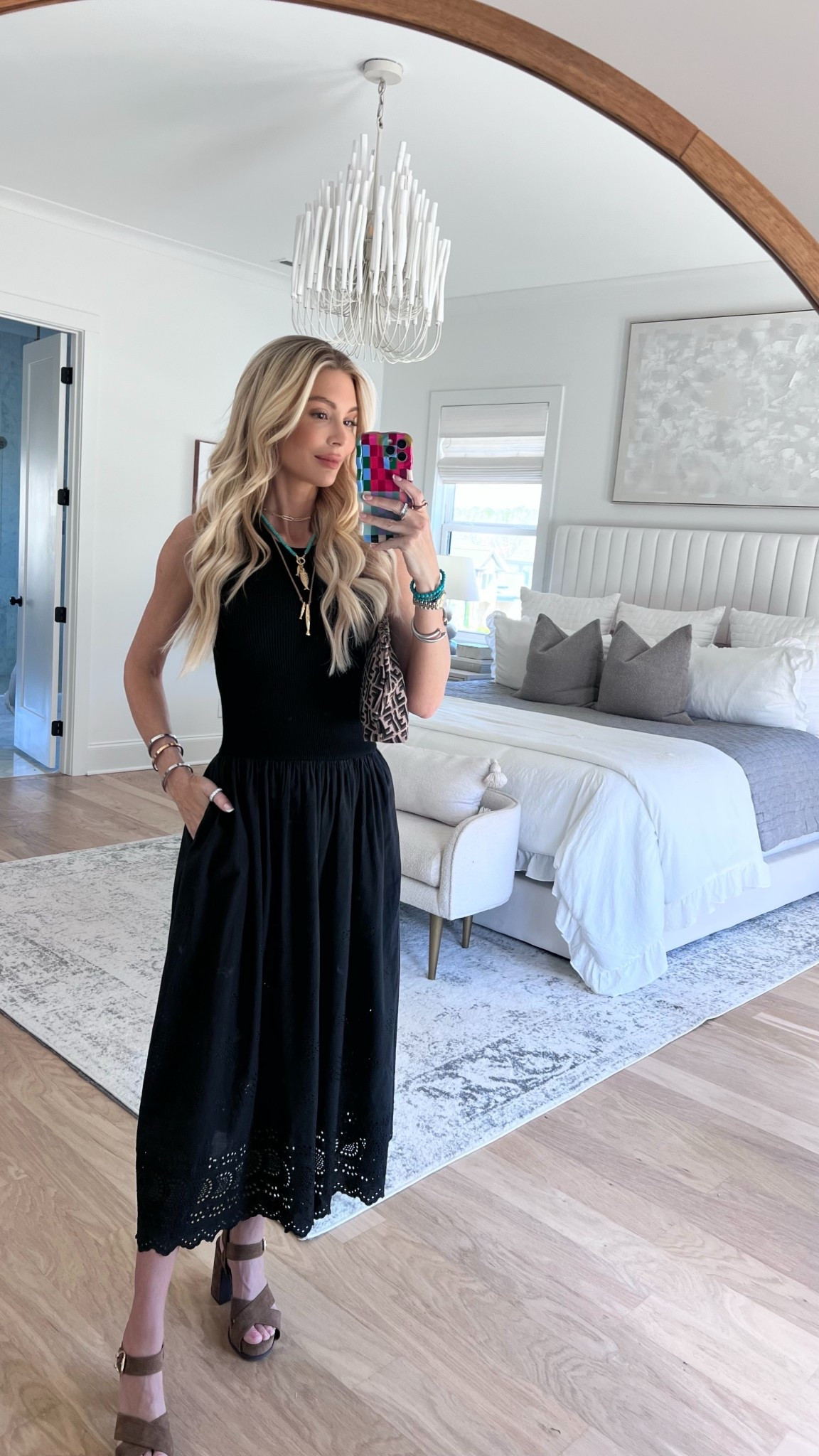 Black midi dress 