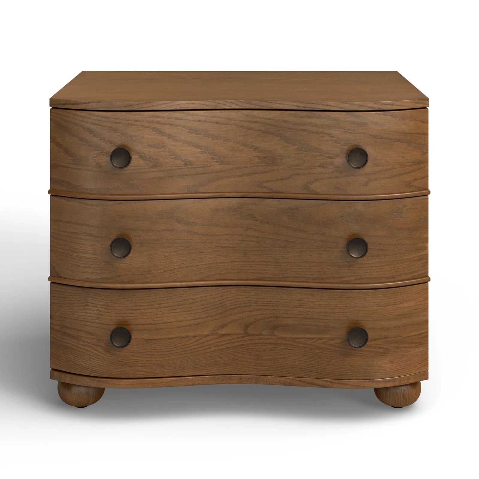 Birch Lane™ Tariel 3 - Drawer Solid Wood Nightstand in Toasted Oak & Reviews | Wayfair | Wayfair North America