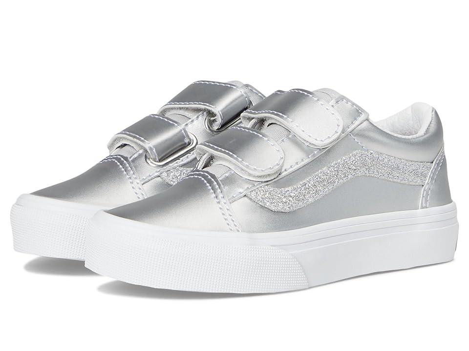 Vans Kids Old Skooltm V (Little Kid) Kids Shoes Dazzled Lunar Rock : 11.5 Little Kid M, Canvas/Rubber/Suede | Zappos