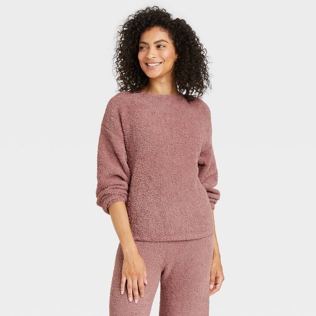 Women's Feather Yarn Lounge Pullover Sweater - Stars Above™ | Target