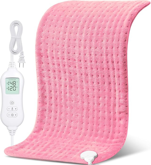 NOWWISH Heating Pad for Back Pain Relief & Period Cramps, 33x17 Inch Moist Heat Electric Heating ... | Amazon (US)