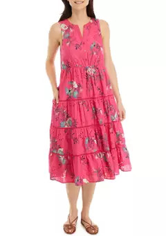 Wonderly Women's Eyelet Midi Dress | Belk