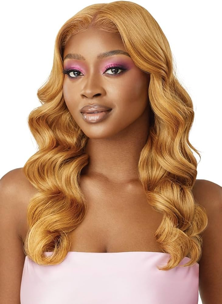 Outre Airtied 100% Fully Hand-Tied Wig - Human Hair Blend - Natural Body Wave 22" (NATURAL HONEY) | Amazon (US)