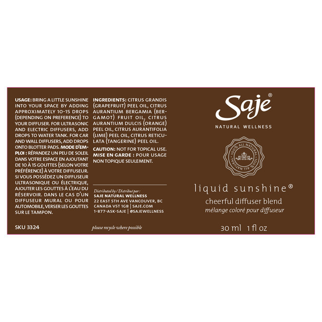 Liquid Sunshine® | Saje Wellness