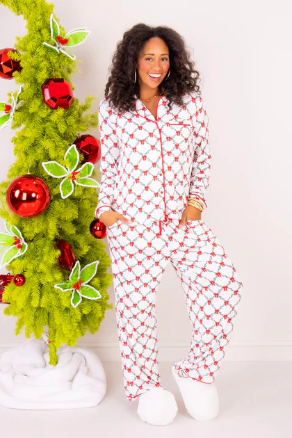 Mary Square Charlotte Lattice Garden Pajama Set | The Willow Tree