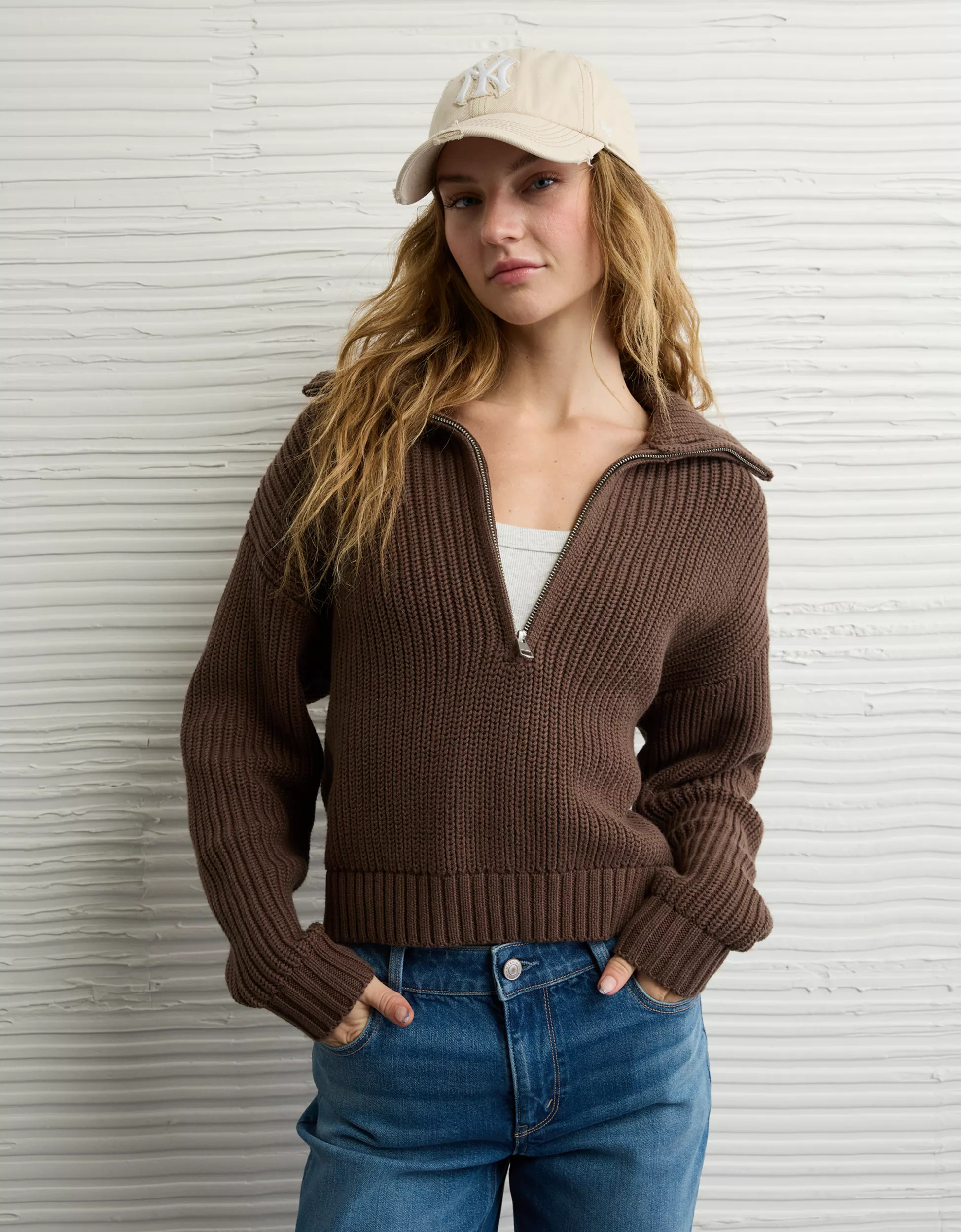 AE Half-Zip Pullover Sweater | American Eagle Outfitters (US & CA)