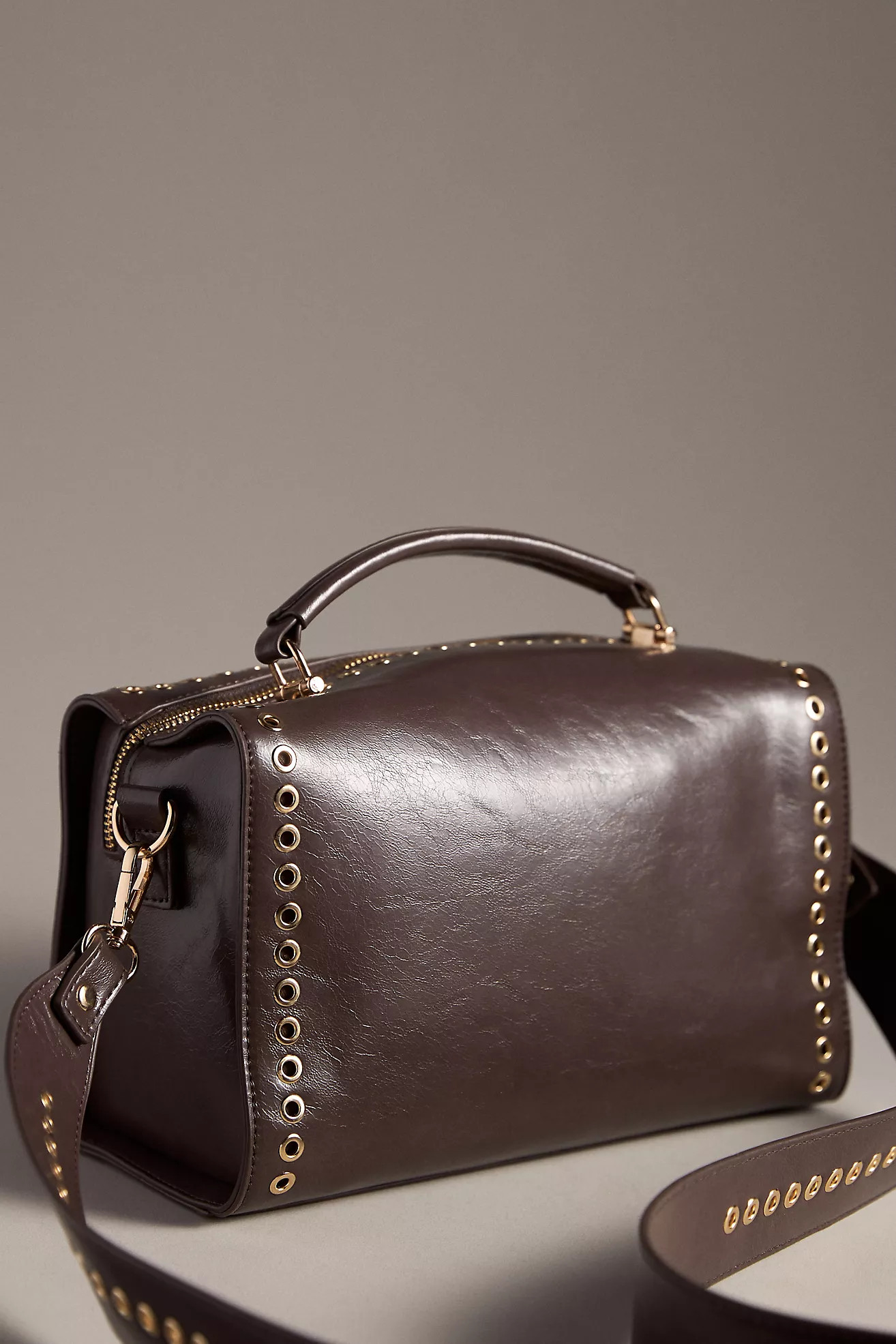 Studded SatchelBy Anthropologie10 Reviews Reviews$88.00Color: CHOCOLATEFitStandardSizeOne SizeQty... | Anthropologie (US)