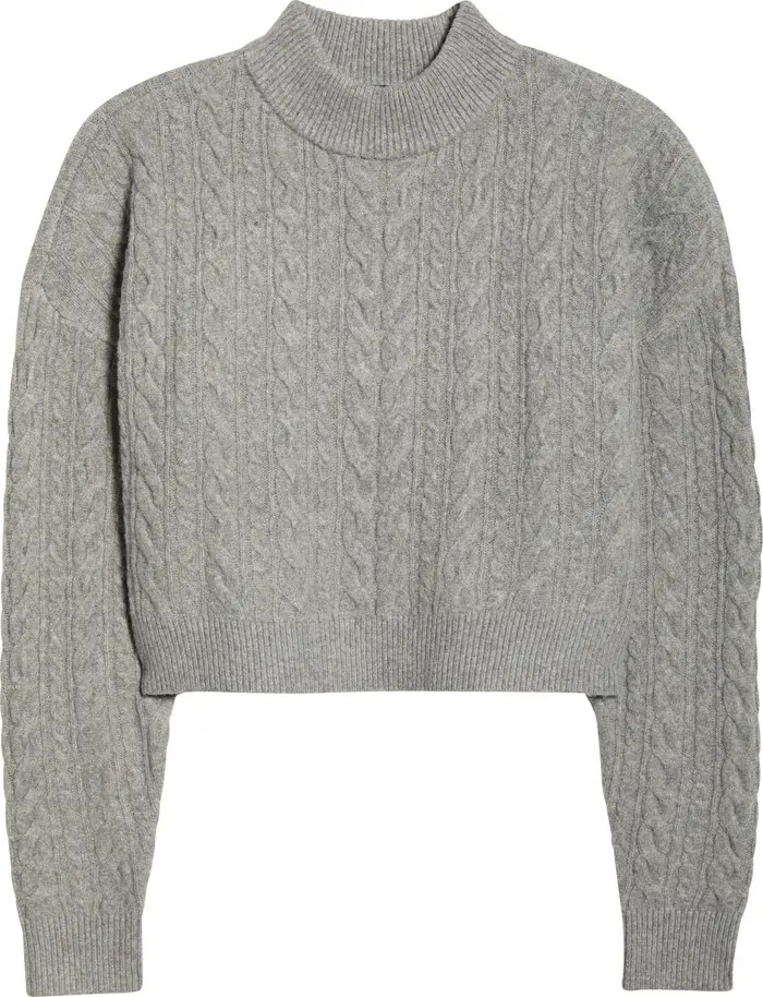MPG Cable Knit Crop Sweater | Nordstrom | Nordstrom