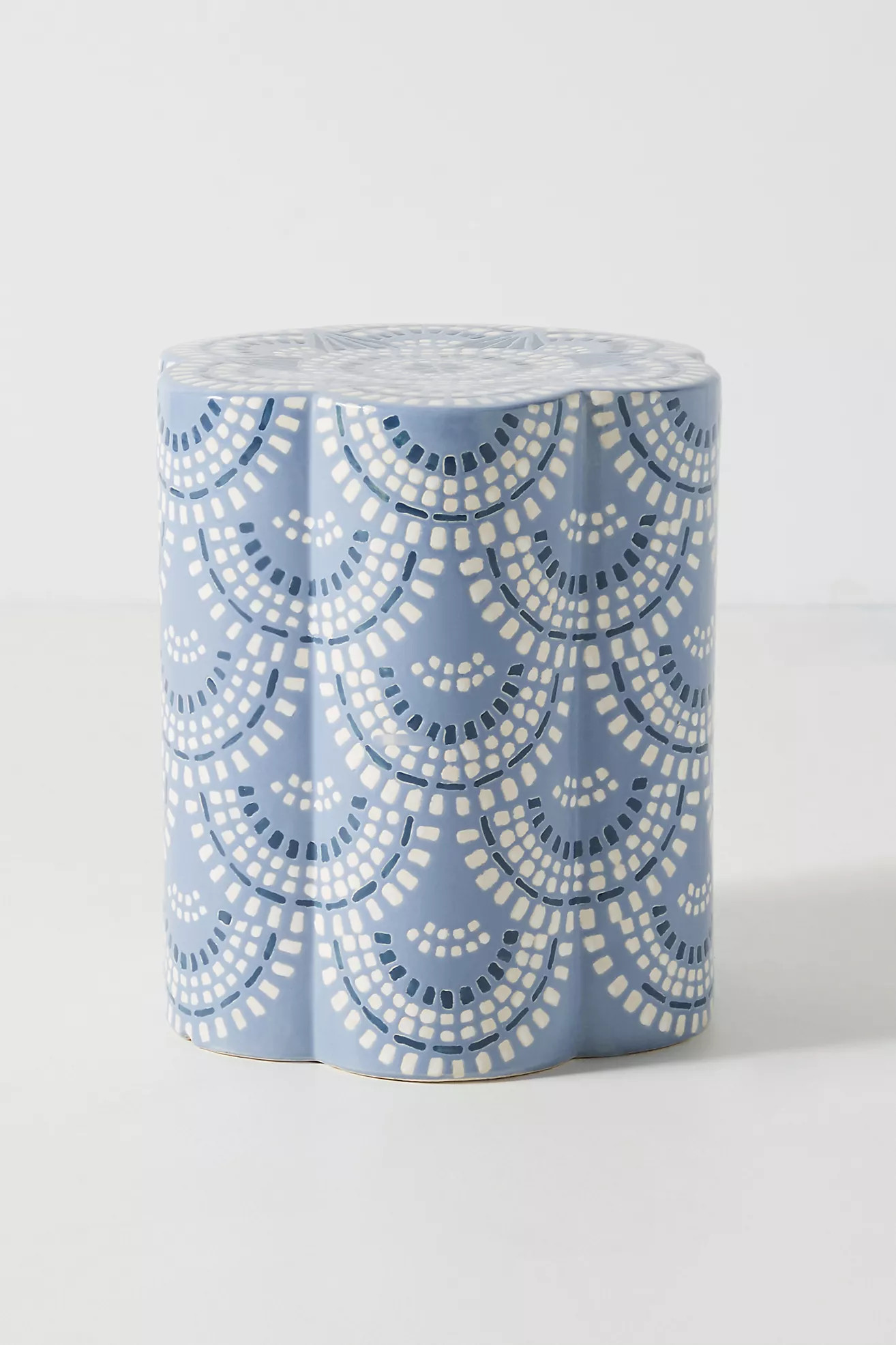 Scalloped Ceramic Side Table | Anthropologie (US)