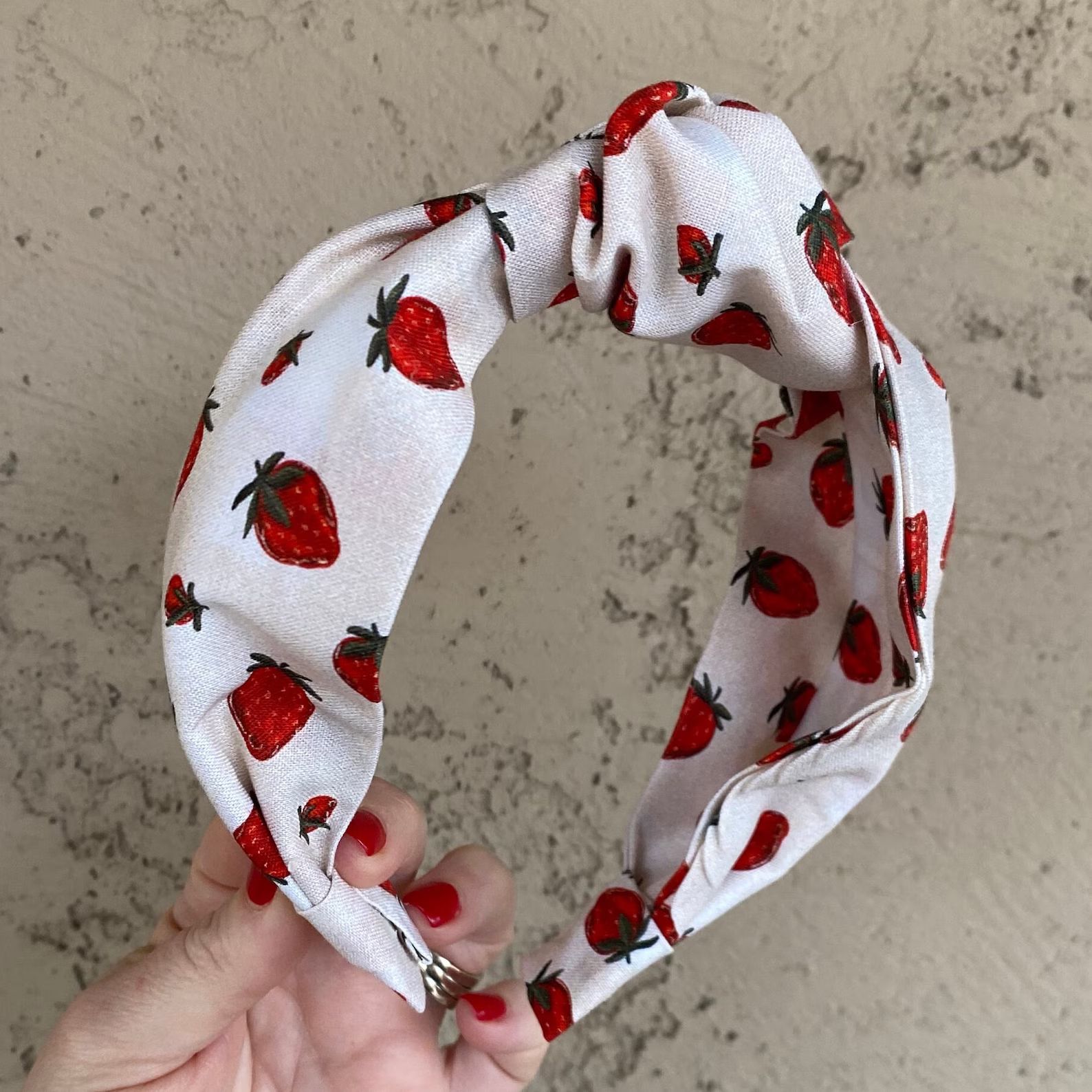Boho Strawberry Top Knot Headband Top Knot Knotted - Etsy | Etsy (US)