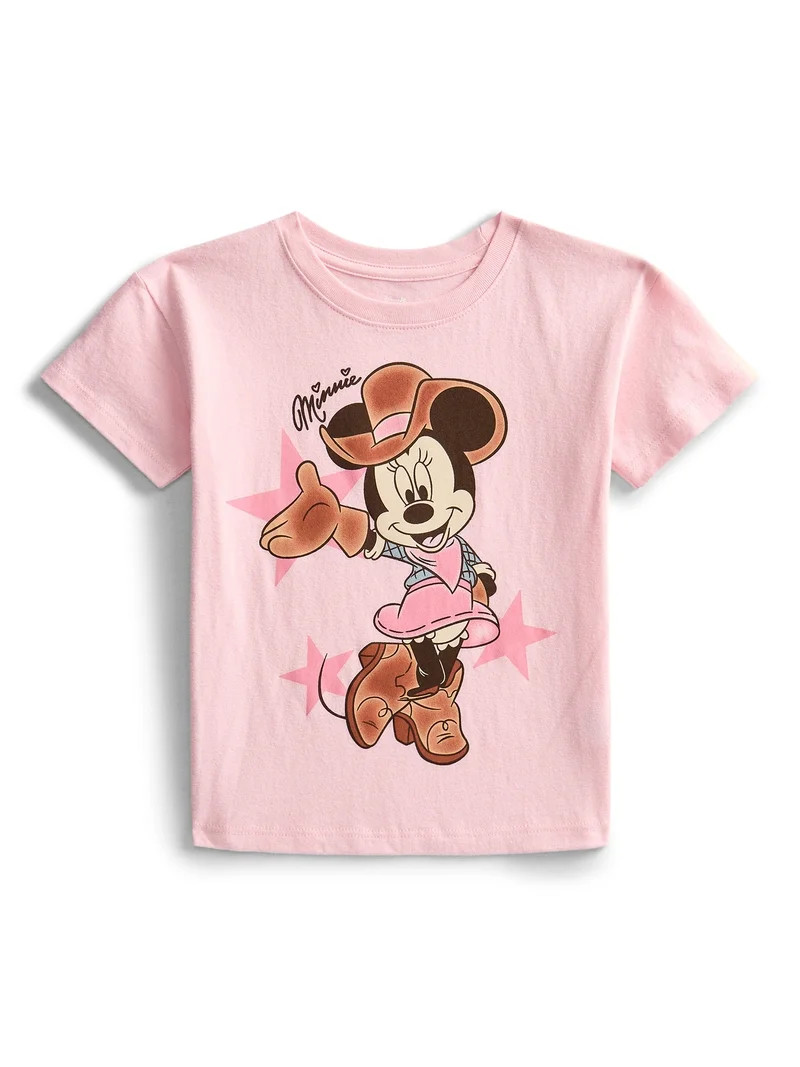 Minnie Mouse Toddler Graphic Crewneck Tee with Short Sleeves, Sizes 12M-5T | Walmart (US)