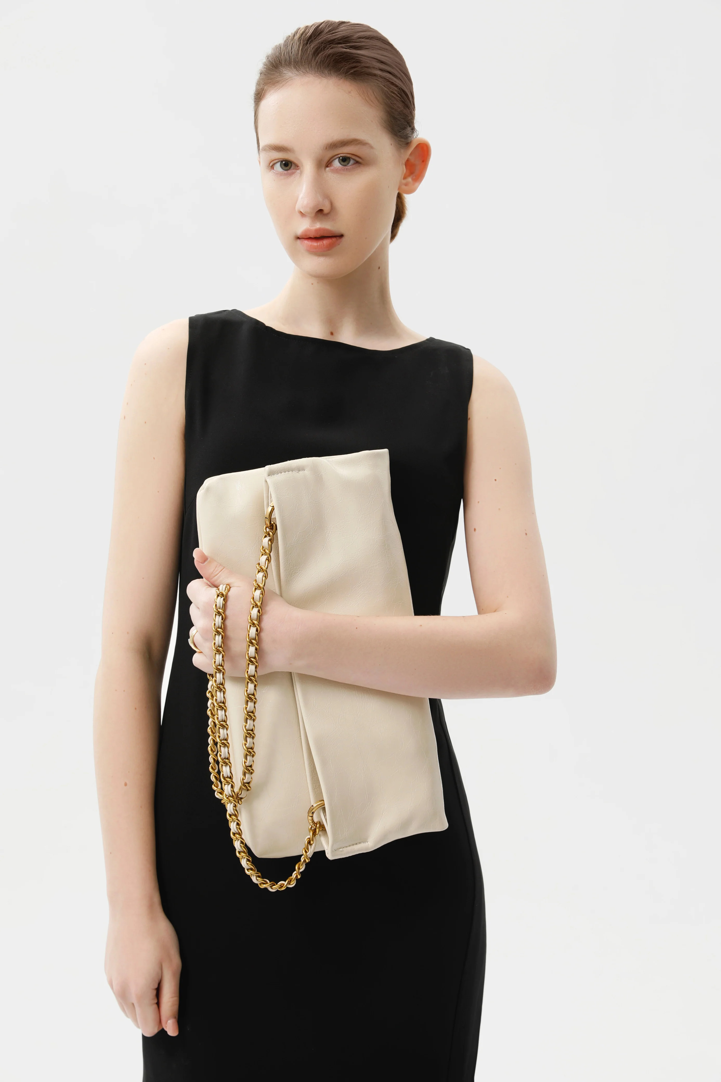 Rei Leather Bag, Beige | Bob Ore Blue Collection