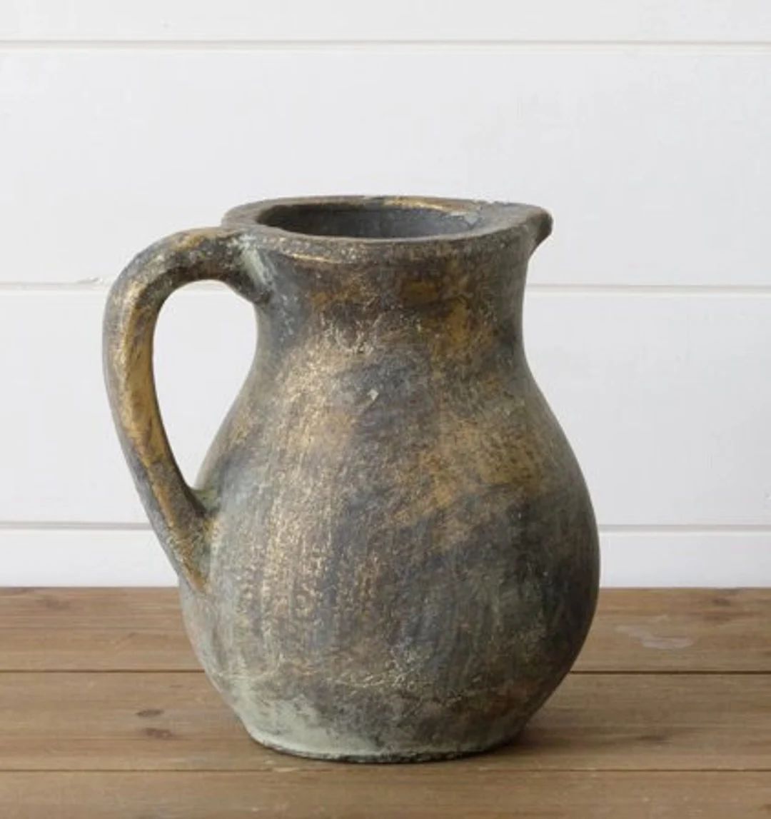 Distressed Terracotta Pitcher | Etsy (US)