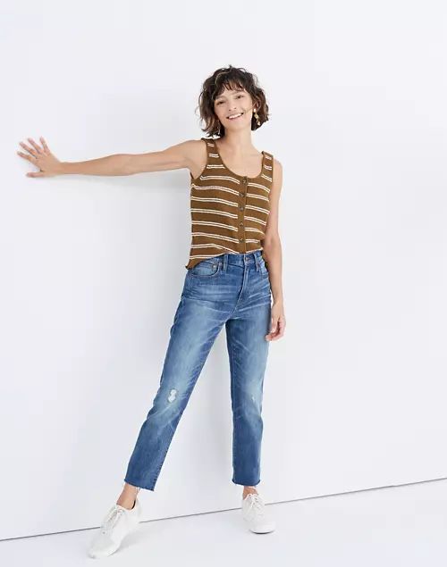 The High-Rise Slim Boyjean in Dover Wash: Raw-Hemmed Edition | Madewell