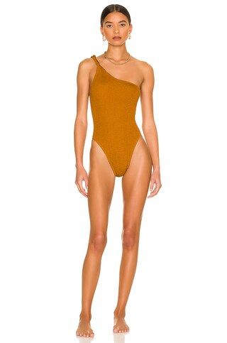 Bond Eye Twist Strap Oscar One Piece in Cedar from Revolve.com | Revolve Clothing (Global)