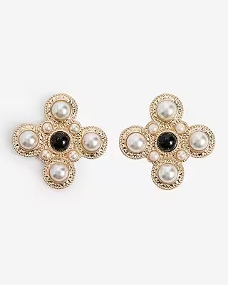 Baroque Pearl Embellished Stud Earrings | Express