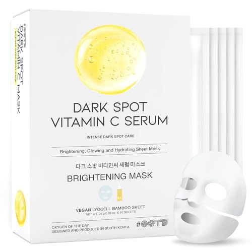 #OOTD Vitamin C Revitalizing Hydrating Sheet Mask (10pcs) - Face Mask Korean Skincare Facial Sheet Masks for Even-Looking Skin Tone & Radiance | Amazon (US)