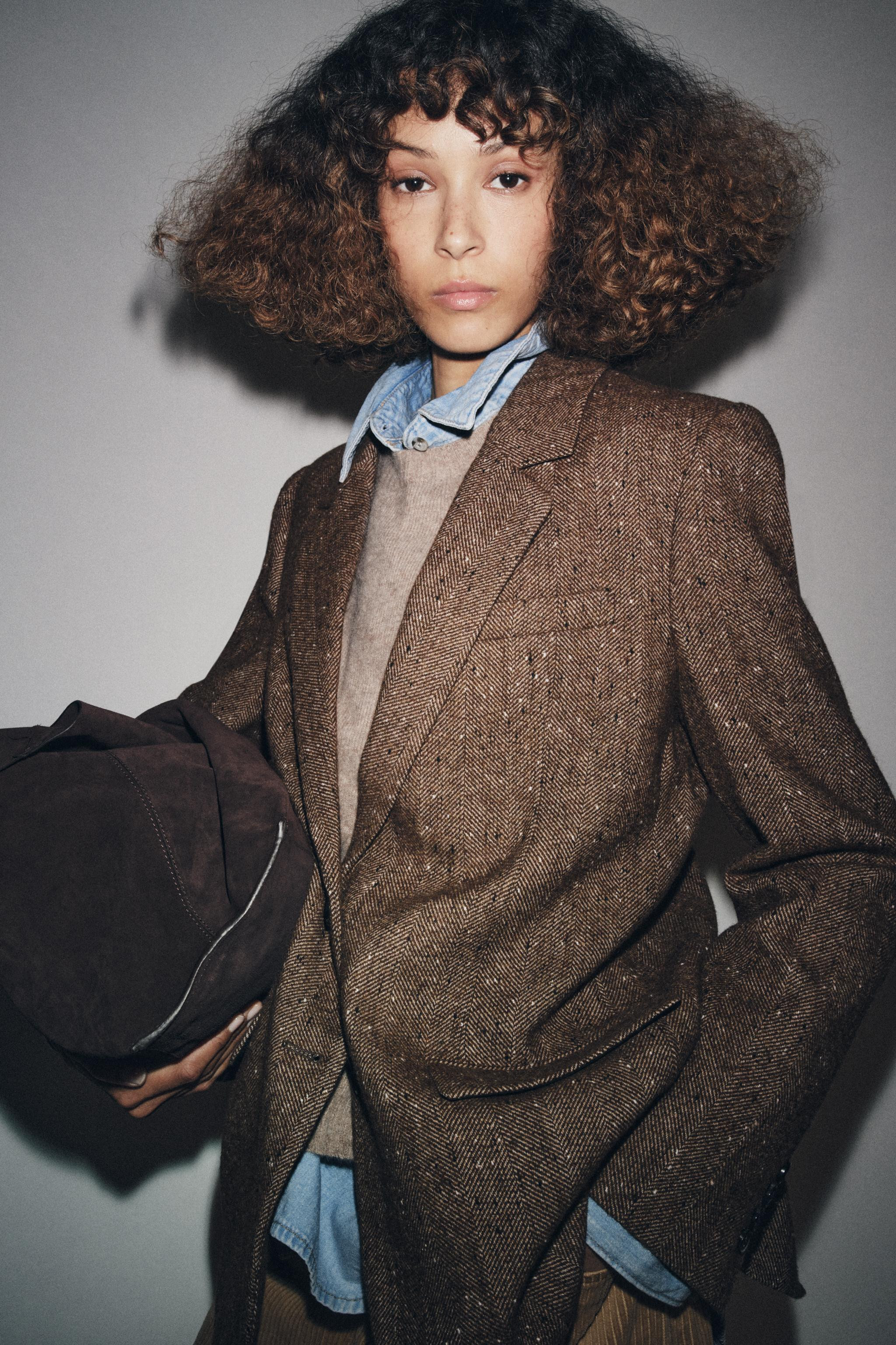 HERRINGBONE WOOL BLAZER ZW COLLECTION | Zara US