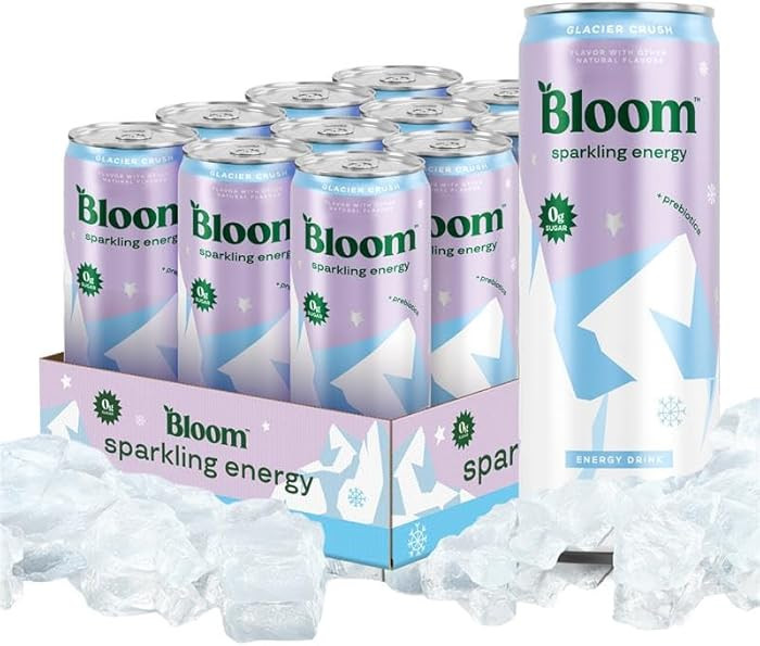 Bloom Nutrition Sparkling Energy Drink - Natural Caffeine, Zero Sugar, 180mg - Antioxidant-Rich w... | Amazon (US)