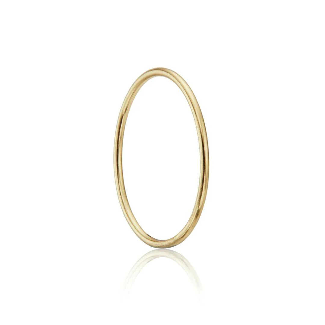 Gold Thin Plain Stacking Ring | Lily & Roo