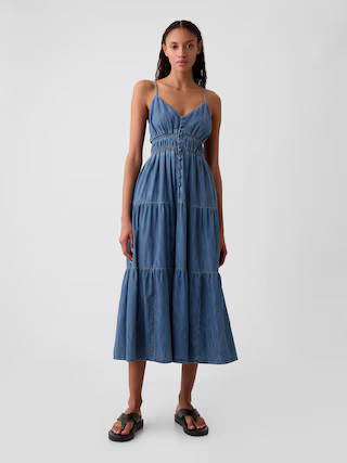 Organic Cotton Denim Maxi Dress | Gap (CA)